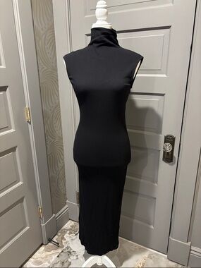 House of Harlow 1960 Black Sleeveless Turtleneck Maxi Dress